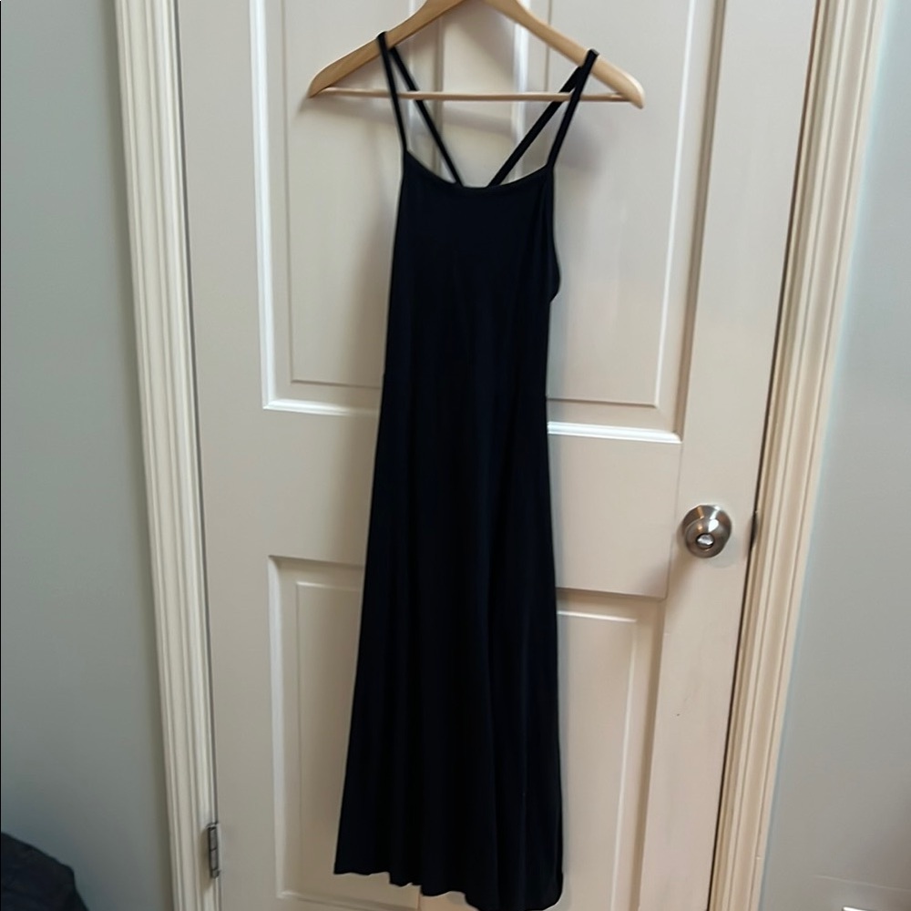 Pact Organic Cotton Midi Dress Black